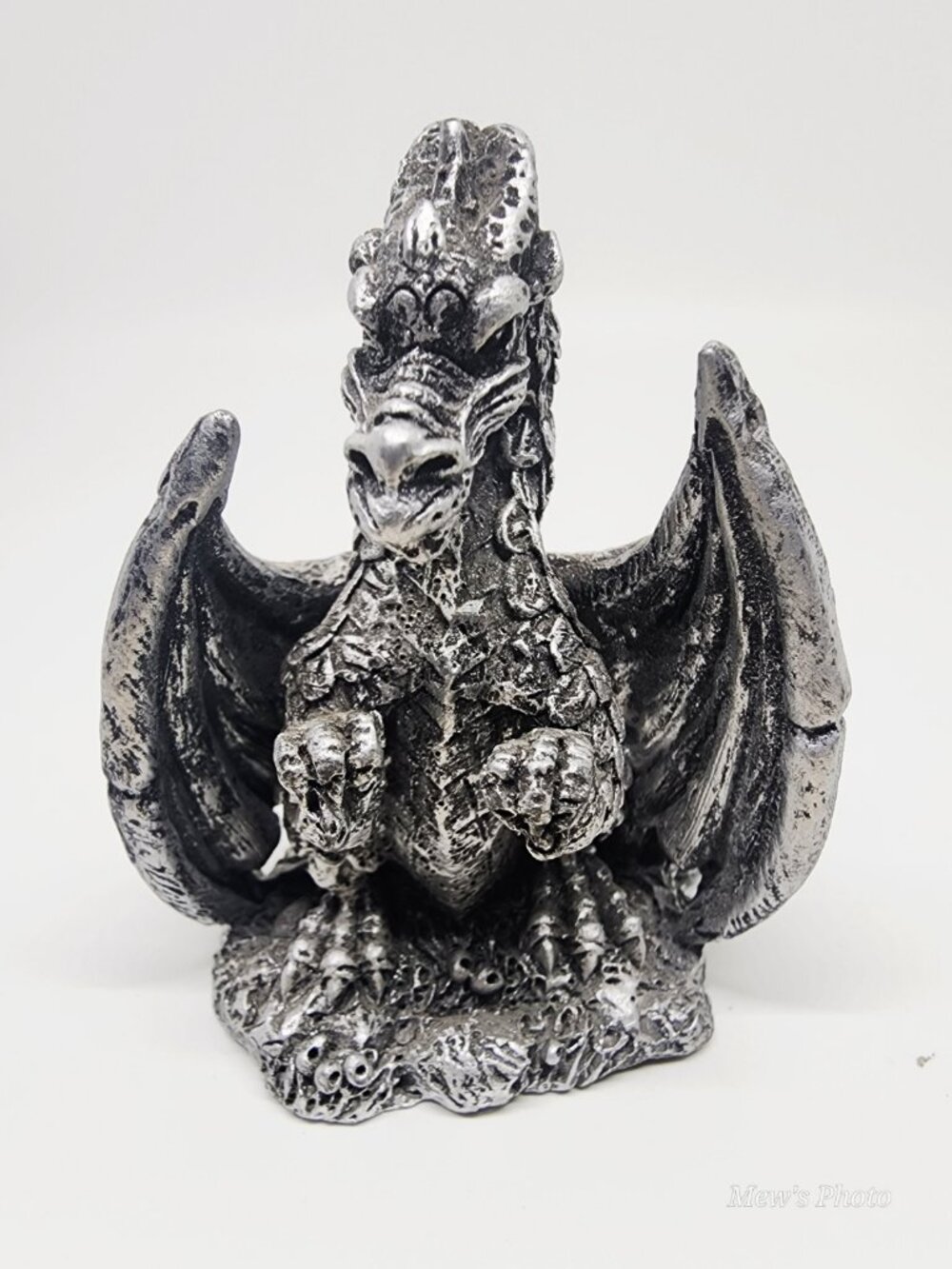 Vintage - Silver Dragon Figurine